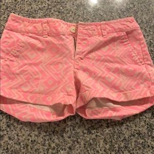 Neon pink shorts